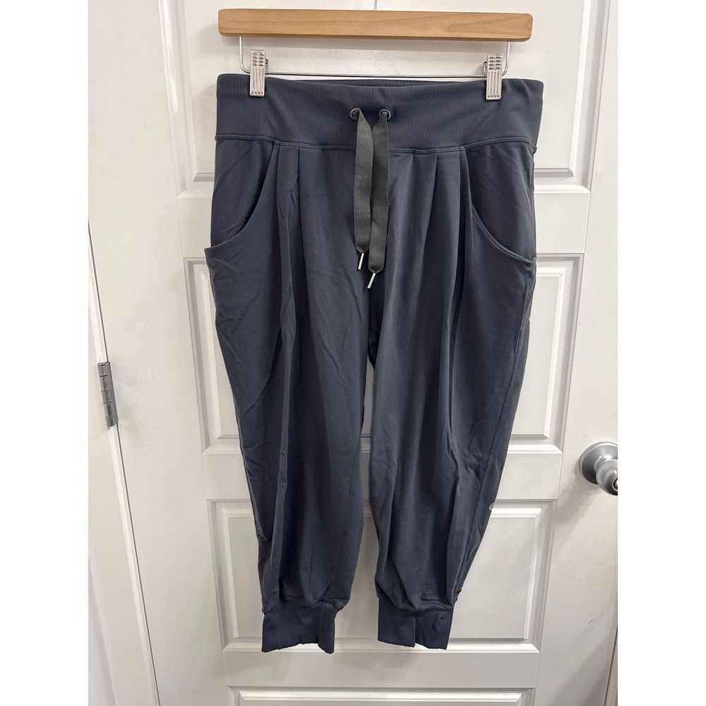 Lululemon Align Jogger Crop 23 Nulu Dark Gray High Rise Yoga Pants Womens Size 8